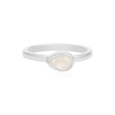 Rainbow Moonstone Silver Ring
