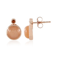 Peach Moonstone Silver Earrings (KM by Juwelo)