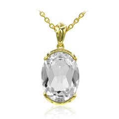 White Topaz Silver Necklace