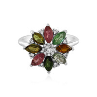 Fancy Tourmaline Silver Ring