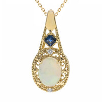 10K AAA Welo Opal Gold Necklace