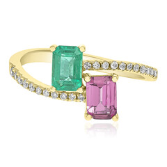 14K AAA Zambian Emerald Gold Ring (CIRARI)