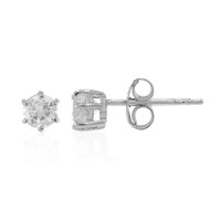 White Topaz Silver Earrings