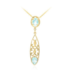 Sky Blue Topaz Silver Necklace