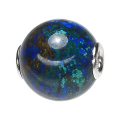Azurite Malachite Silver Pendant
