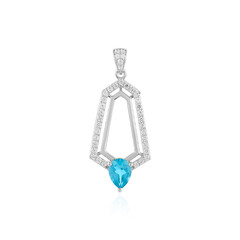 Paraiba Color Topaz Silver Pendant