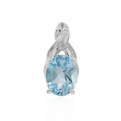 Sky Blue Topaz Silver Pendant