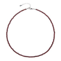 Mozambique Garnet Silver Necklace
