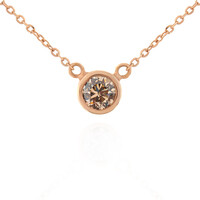 18K VS1 Argyle Rose De France Diamond Gold Necklace