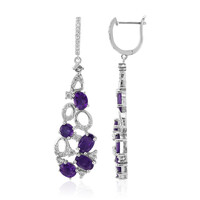 Zambian Amethyst Silver Earrings