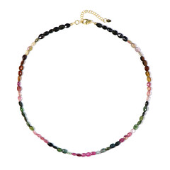 Fancy Tourmaline Silver Necklace