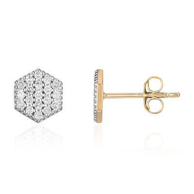 9K I3 (I) Diamond Gold Earrings