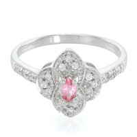 Padparadscha Sapphire Silver Ring