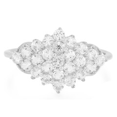 White Topaz Silver Ring