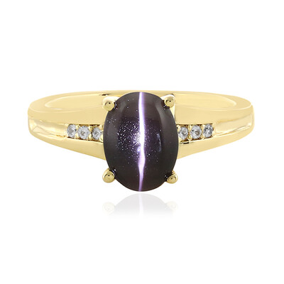Cat´s Eye Sillimanite Silver Ring