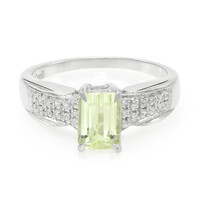 Canary Kunzite Silver Ring