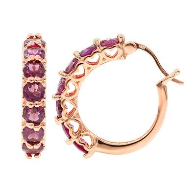 Rhodolite Silver Earrings