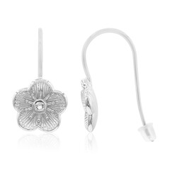White Topaz Silver Earrings