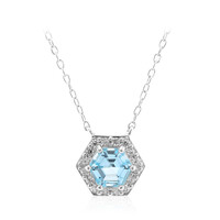Sky Blue Topaz Silver Necklace
