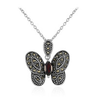 Garnet Silver Necklace