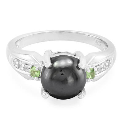 Black Hematite Silver Ring