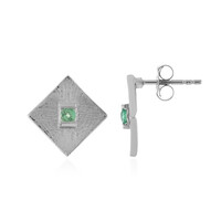 Ethiopian Emerald Silver Earrings