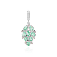Russian Emerald Silver Pendant