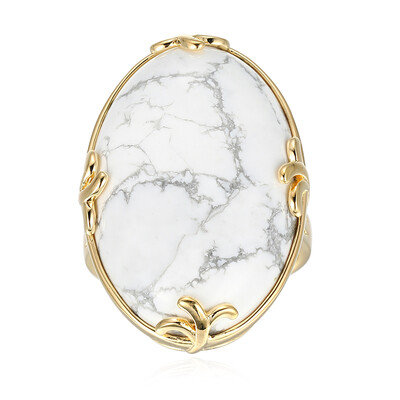 Howlite Silver Ring