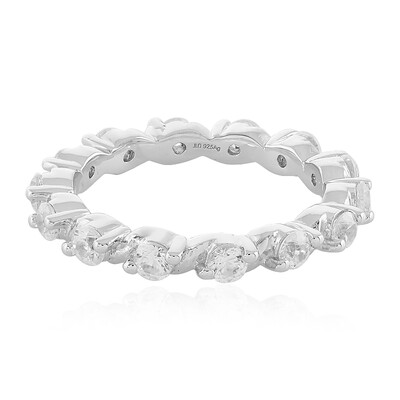 White Topaz Silver Ring