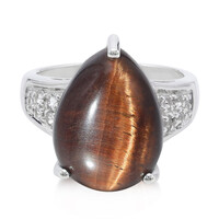 Red Tiger´s Eye Silver Ring