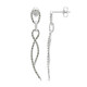 Fancy Diamond Silver Earrings