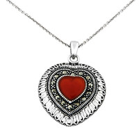 Carnelian Silver Necklace