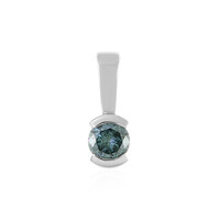 14K Sky blue I4 diamond Gold Pendant