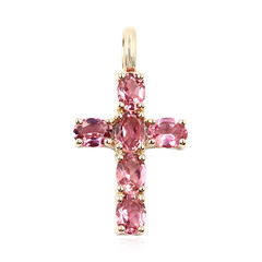 9K Pink Tourmaline Gold Pendant