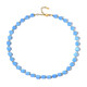 Aqua Quartz Silver Necklace