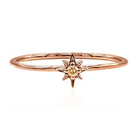 9K SI1 Argyle Rose De France Diamond Gold Ring