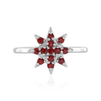 Tanzanian Ruby Silver Ring (Adela Silber)