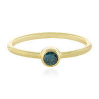 9K Blue Diamond Gold Ring