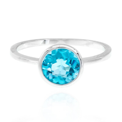 Swiss Blue Topaz Silver Ring