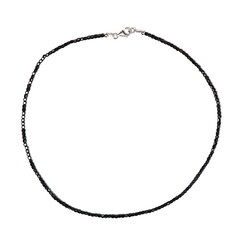Black Spinel Silver Necklace