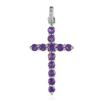 Zambian Amethyst Silver Pendant