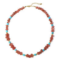 Rhodochrosite Silver Necklace