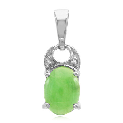 Imperial Chrysoprase Silver Pendant