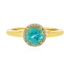 Blue Apatite Silver Ring
