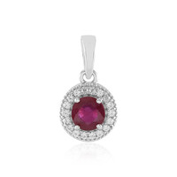 Bemainty Ruby Silver Pendant