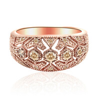 9K SI1 Argyle Rose De France Diamond Gold Ring