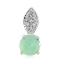 Imperial Chrysoprase Silver Pendant