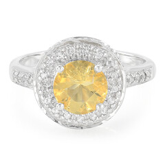 Fire Opal Silver Ring