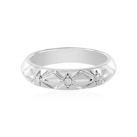 PK (J) Diamond Silver Ring
