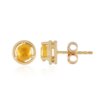 Madagascar Yellow Sapphire Silver Earrings